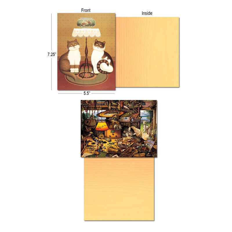 Leanin' Tree, Cat Tales, 20 Blank Cards and Envelopes 5x7, Cute Stationery for Women, Blank Note Cards, Blank Note Cards and Envelope - Image 5